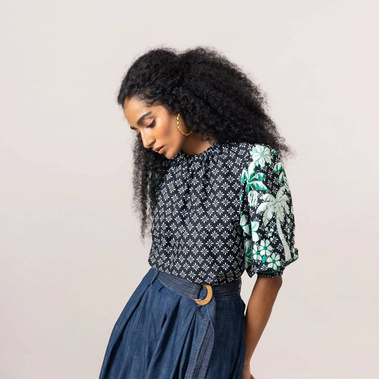 Emily Lovelock - Lilly Satin Blouse Top