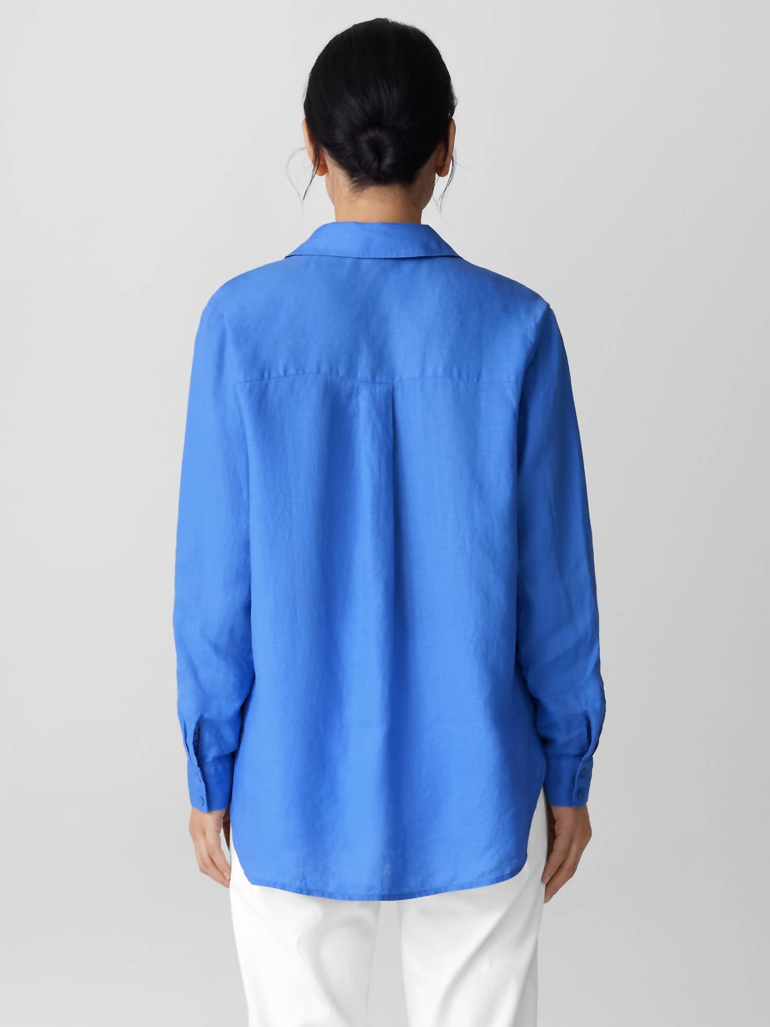 Eileen Fisher - Organic Handkerchief Linen Classic Collar Shirt
