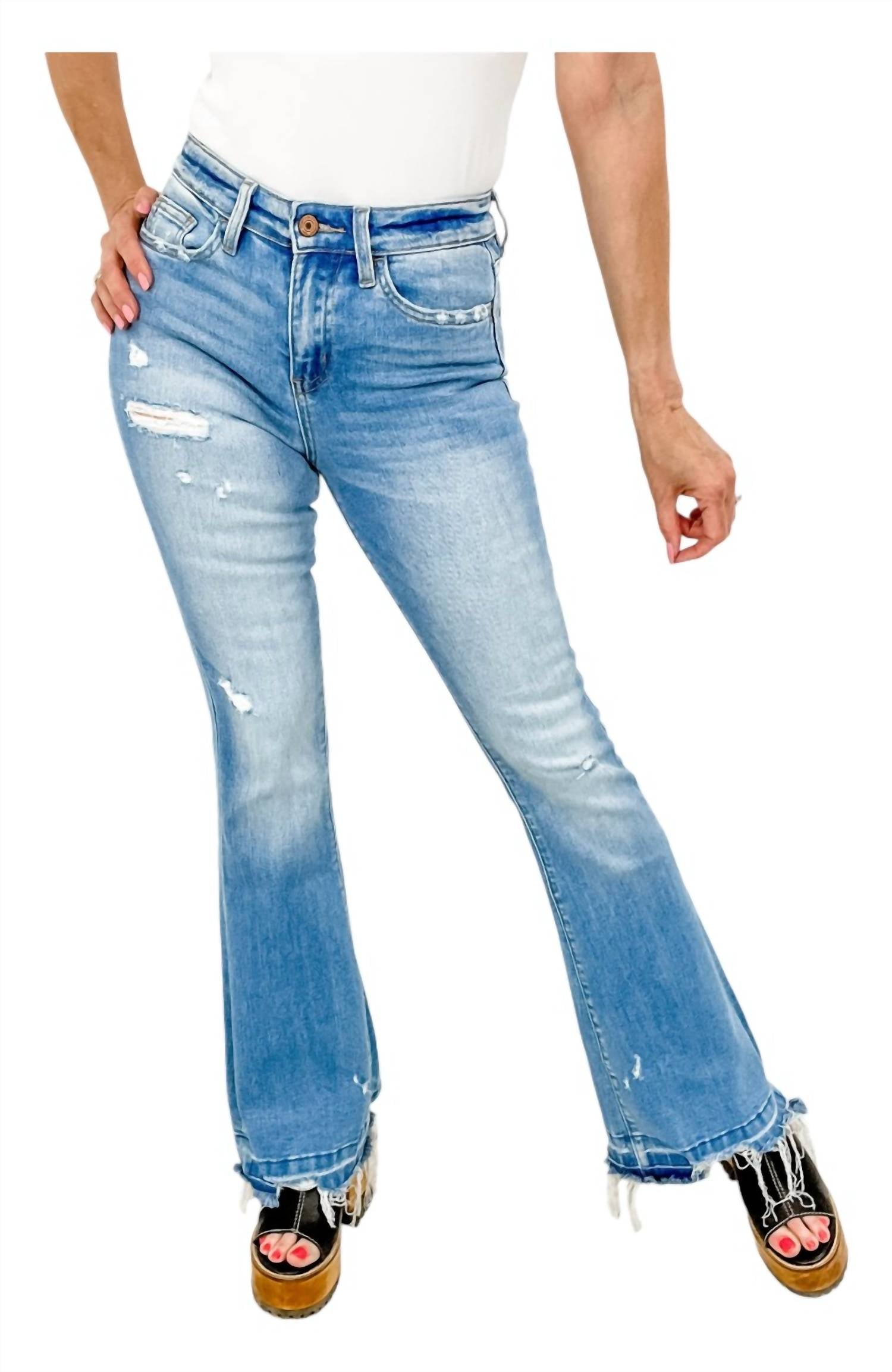 Flying Monkey - Distressed Flare Jeans