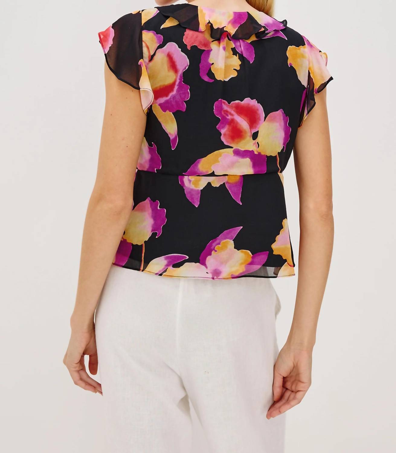 Rails - Carmine Chiffon Ruffles Top