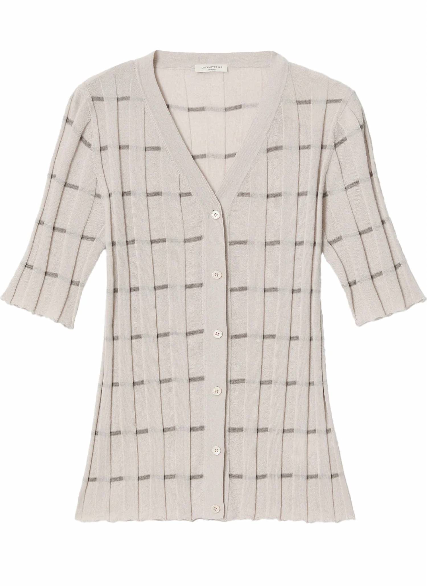 Lafayette 148 - Women's Plaited Ribbed Stripe Cardigan