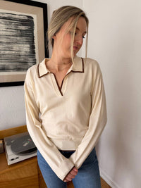Frnch - Tilly Collared Knit Pullover Sweater Top