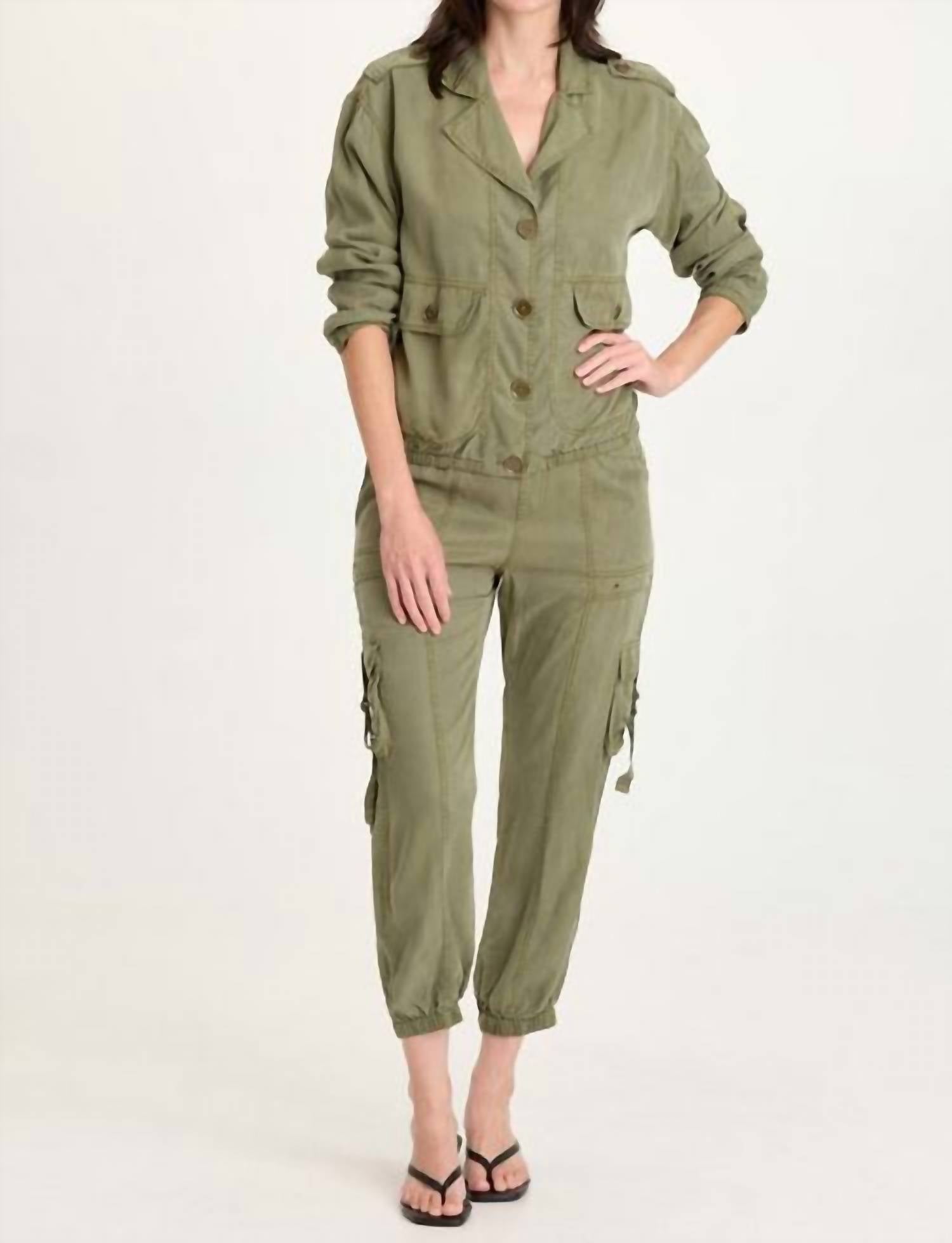 XCVI Olexa Twill Banded Cargo Pant in espalier pigment - women's pants - view 4