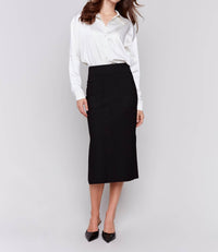 Charlie B - Knee-length Skirt With Side Slits And Pockets