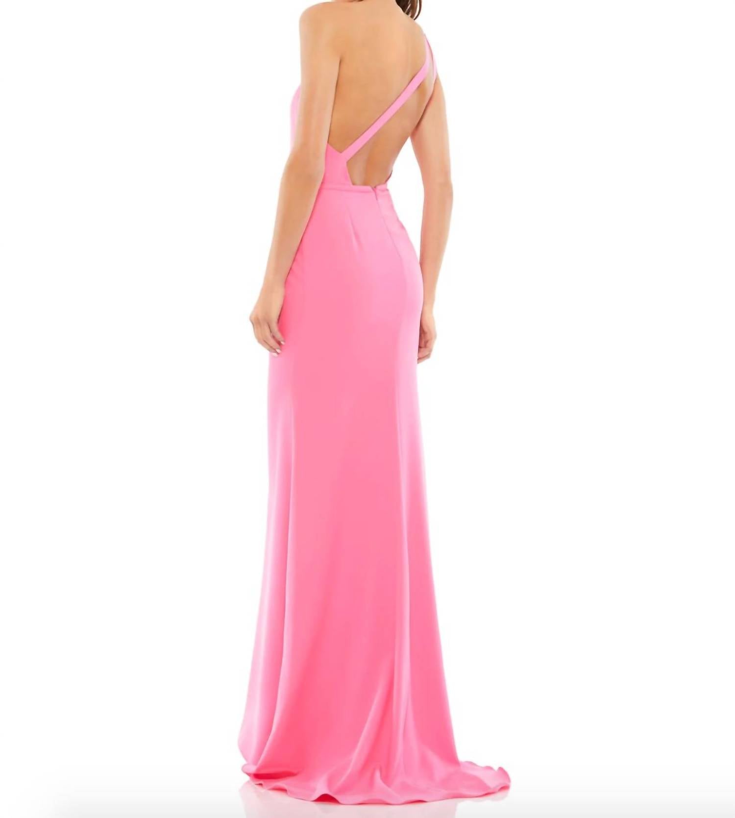 Mac Duggal - One Shoulder Crepe Mermaid Gown