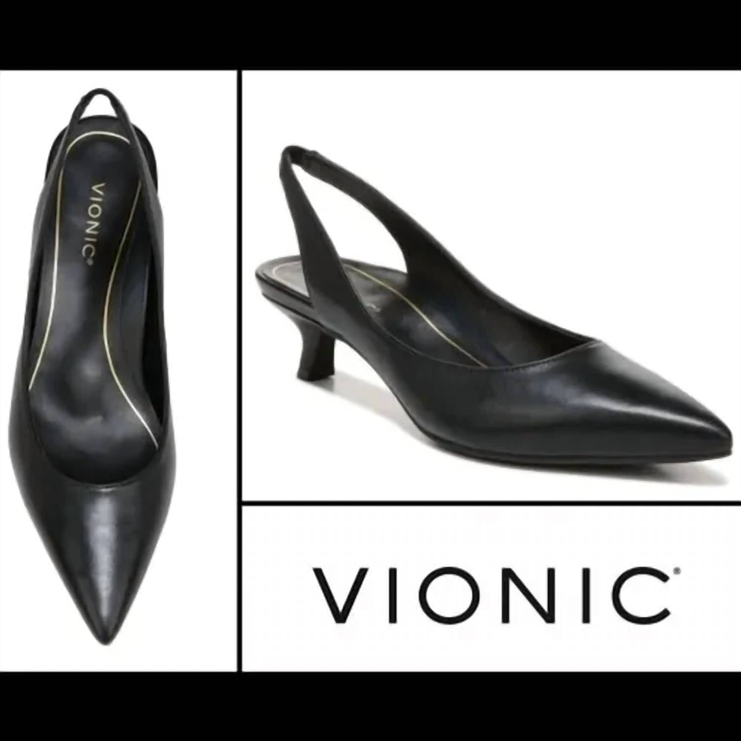 VIONIC WOMEN'S ZIVA HEELS in black - women's heels - alternate view