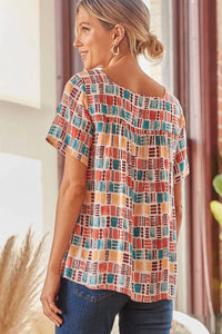Andree By Unit - Floral Embroidered Printed Top