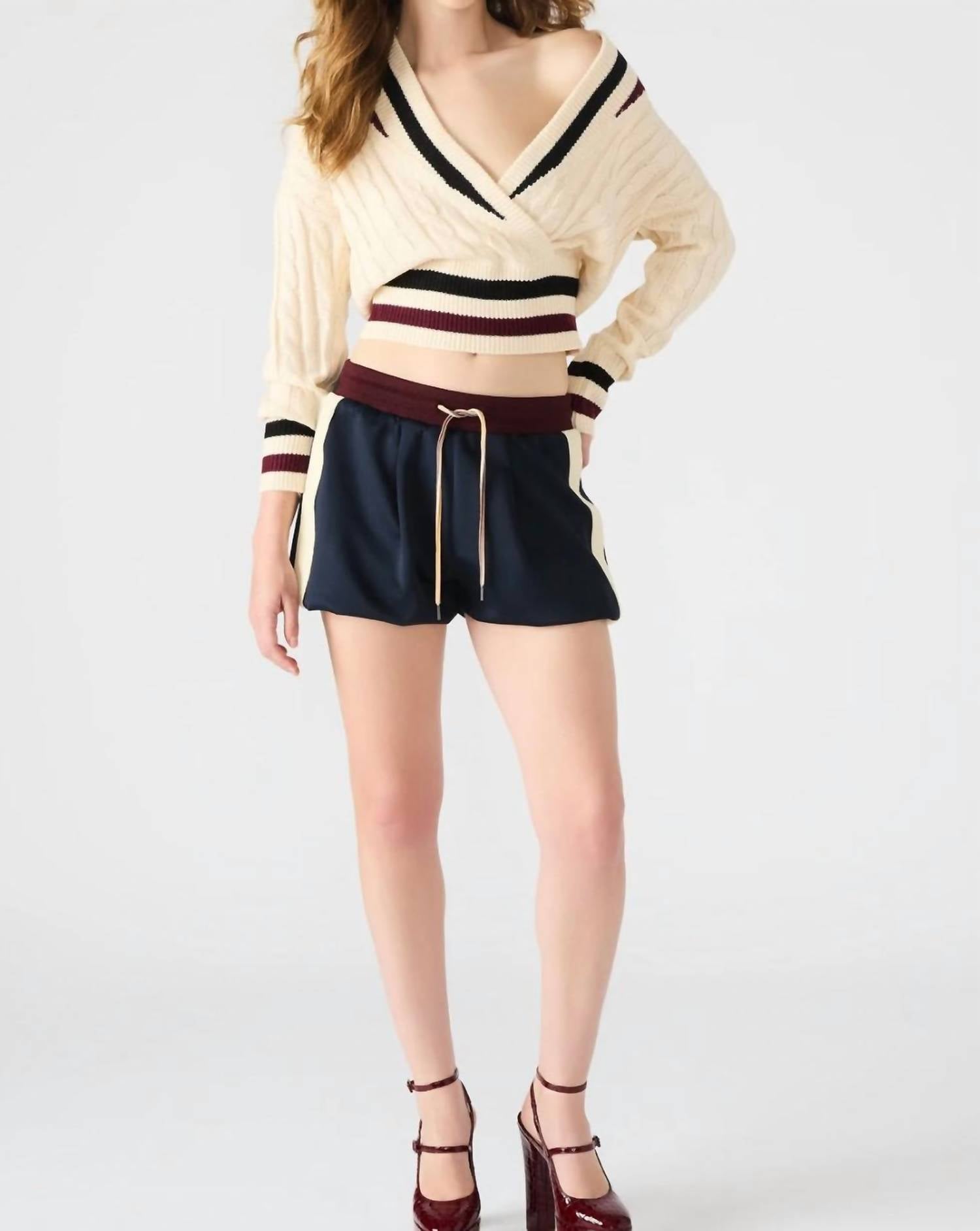 Steve Madden - Addison Faux Wrap Sweater