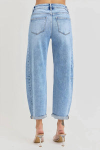 Risen - High Rise Barrel Jeans