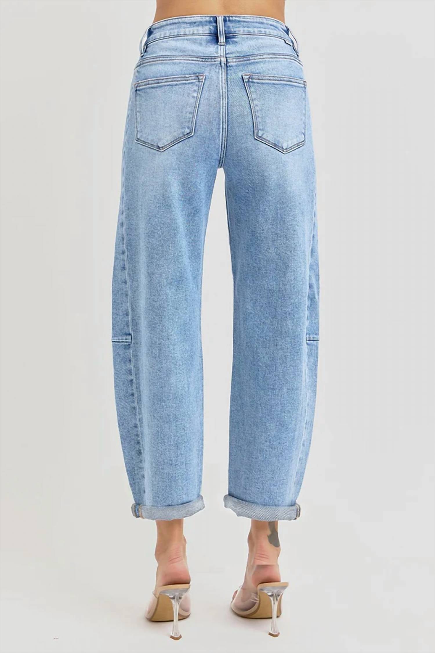 Risen - High Rise Barrel Jeans
