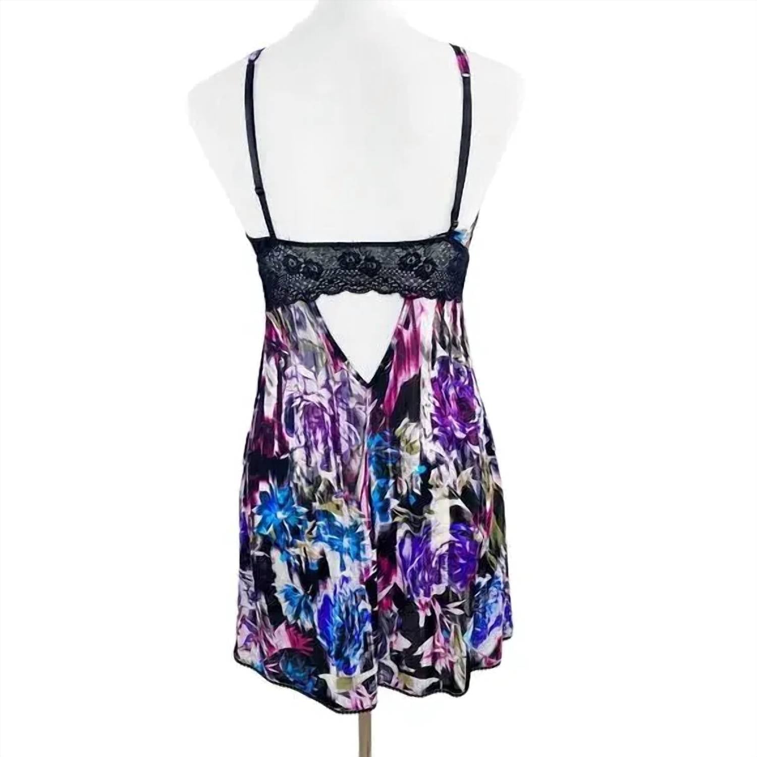 On Gossamer - Women's Mesh Nightie With Lace Inset