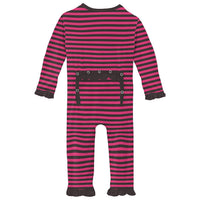 Kickee - Girls' Ruffle Coverall with Snaps