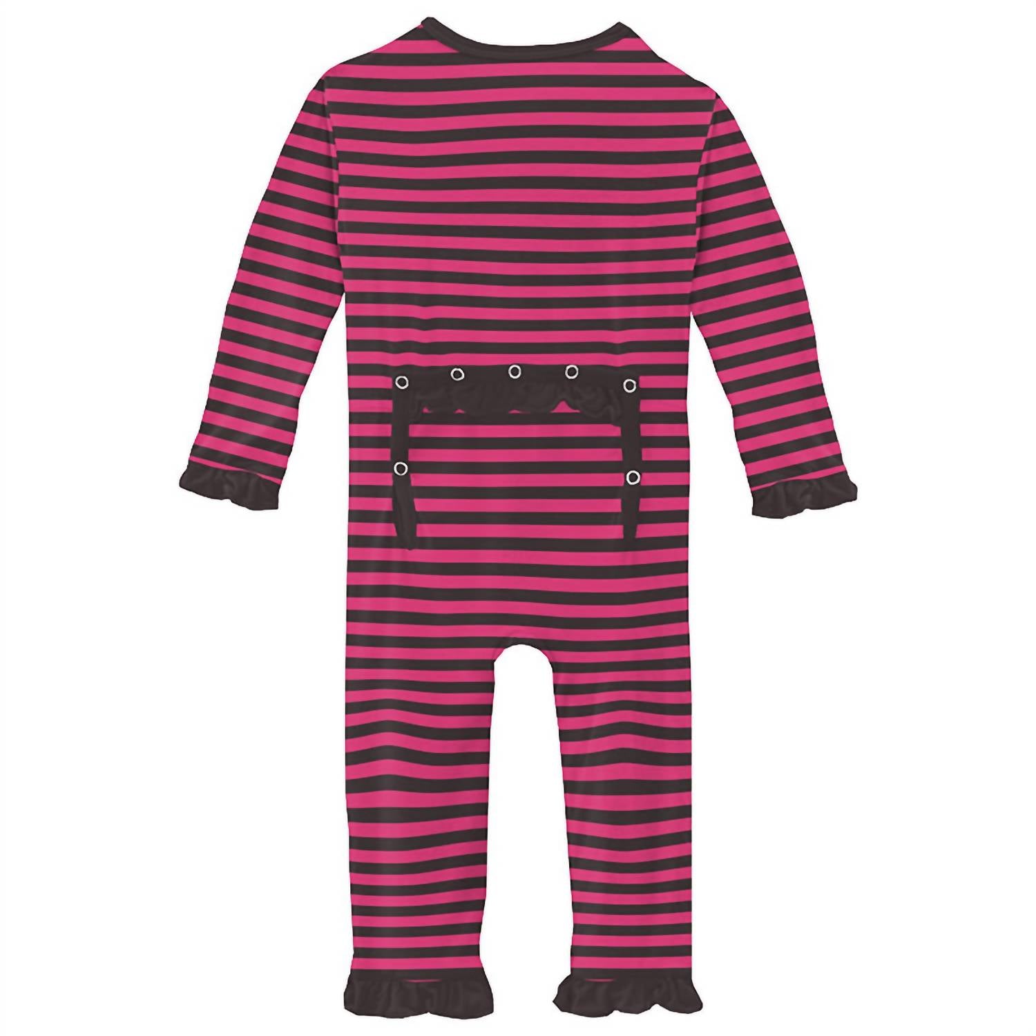 Kickee - Girls' Ruffle Coverall with Snaps