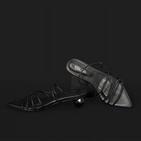 Volair - Women's Vegan Leather Diamond Shaped Sandal Heel