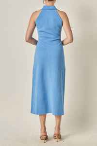 Endless Rose - Knit Collared Midi Dress