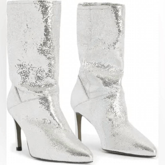 Allsaints - Women's Orlana Leather Shimmer Boots