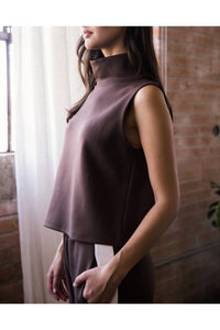 Before You Collection Butter Modal Sleeveless Pant Set in port - women's sleepwear - view 6