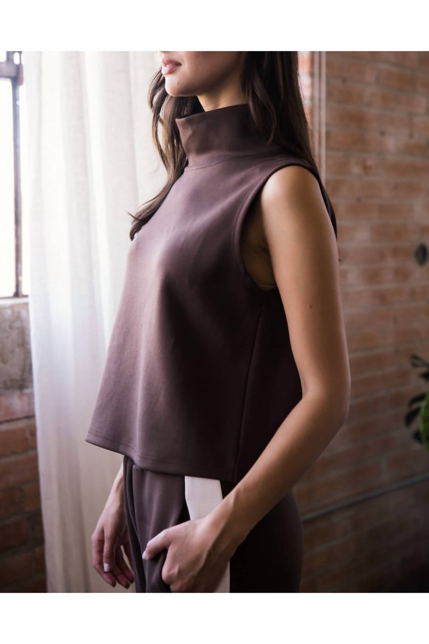 Before You Collection Butter Modal Sleeveless Pant Set in port - women's sleepwear - view 6