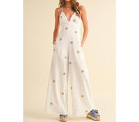Miou Muse - Embroidery Detail Jumpsuit