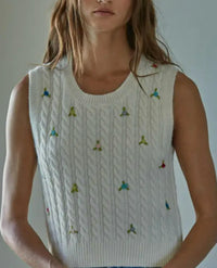 By Together - Flower Knit Sweater Vest