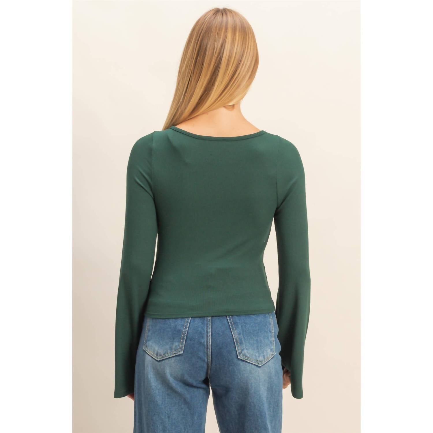 Hyfve - Ribbed Knit Bell Top