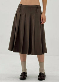 Find Me Now - Side Zipper Pleated Skirt