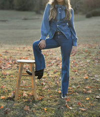 Mother Bookie Prep Sneak High-rise Bootcut Jeans in this is how i roll - women's jeans - view 4