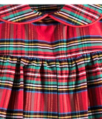 Charming Little One Kid's Tartan Layla Romper in red - kids' item - detail view