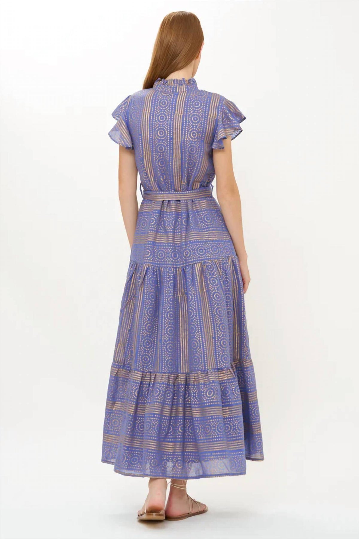 Oliphant - Ruffle Collar Button Maxi Dress