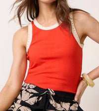 Z Supply Clarke Rib Tank Top in lychee - women's tank top