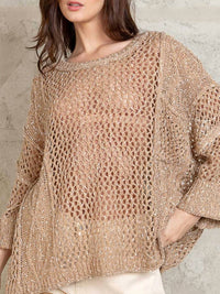 Contrast Knit Spring Sweater