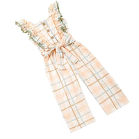 Okie + Lou - Girls Country Plaid Jumpsuit