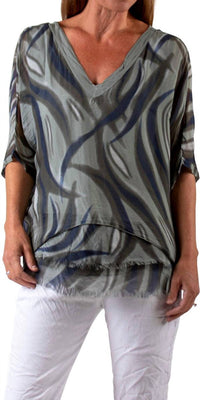 Gigi Moda - Diana Wave Print Blouse