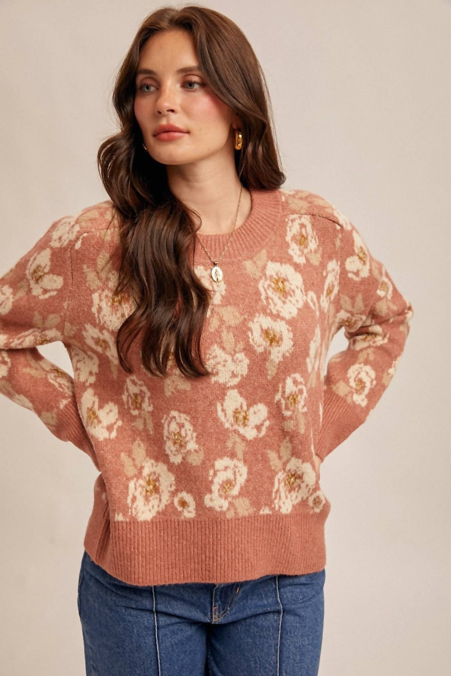 Hem & Thread - Floral Motif Sweater