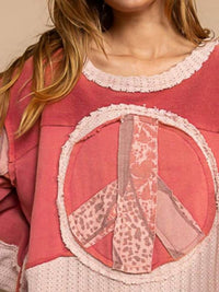 Pol - Oversized Peace French Terry Sweater
