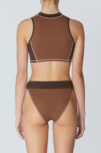 It'S Now Cool - Contour Zip Crop Top