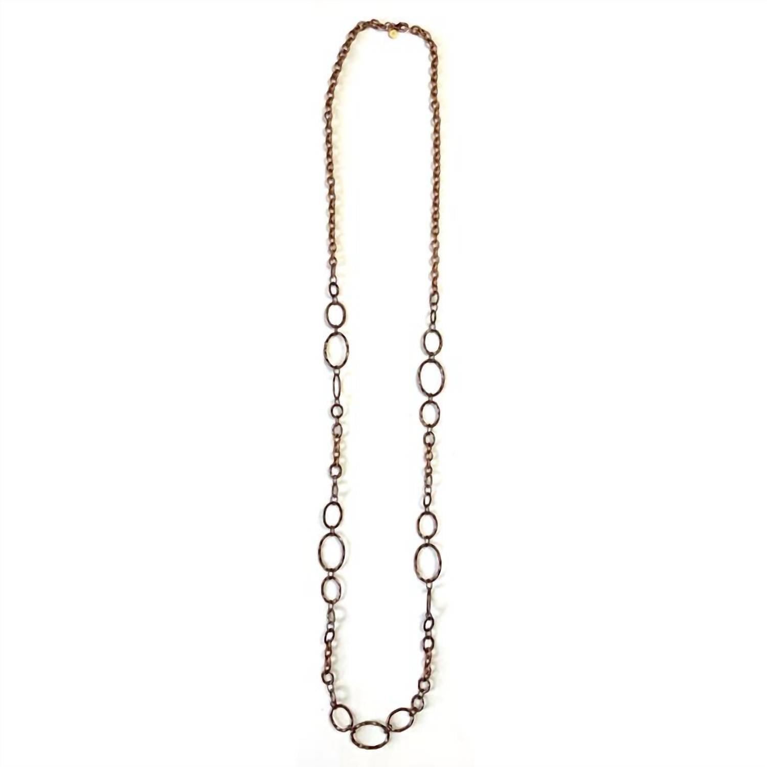 Lost & Found - Women's Oxidized Metal Chain Necklace