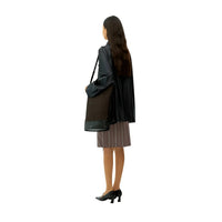 Umber Postpast - Striped Binding Detail Skirt