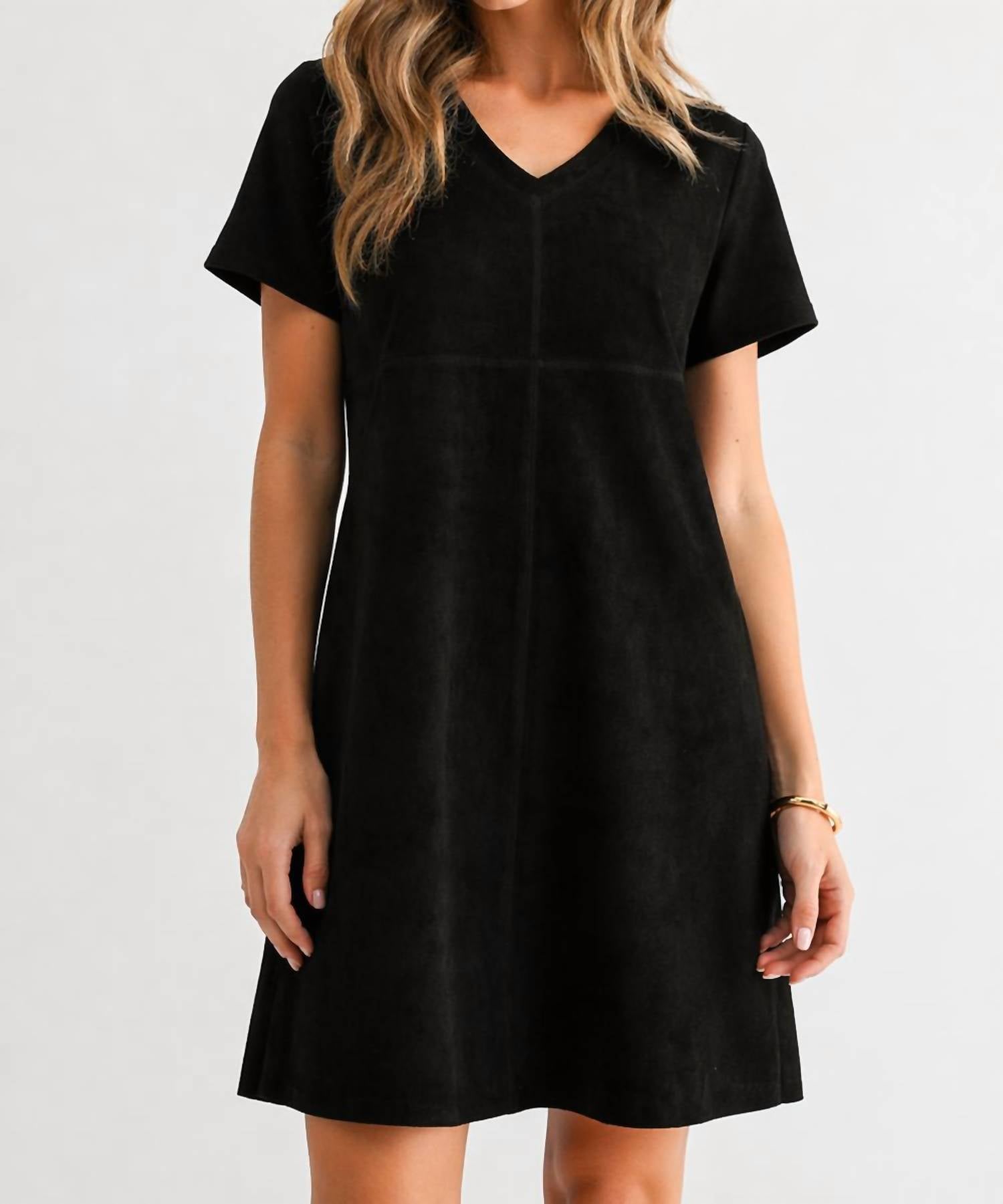 Joh Audrey V-neck Dress With Pockets in black - women's dress