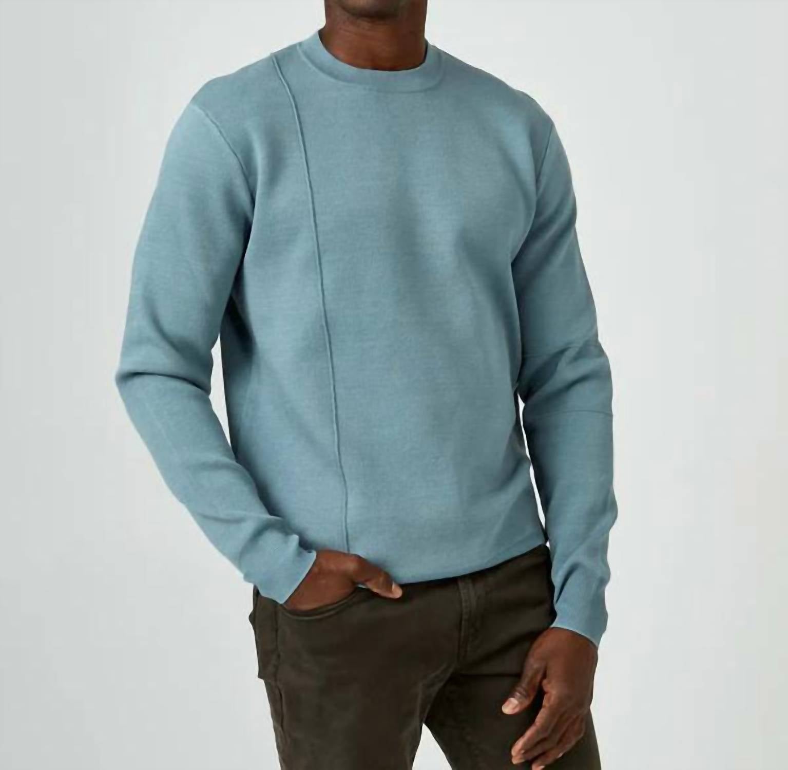 7Diamonds Railay Beach Knit Sweater in duck blue - women's sweater - detail view