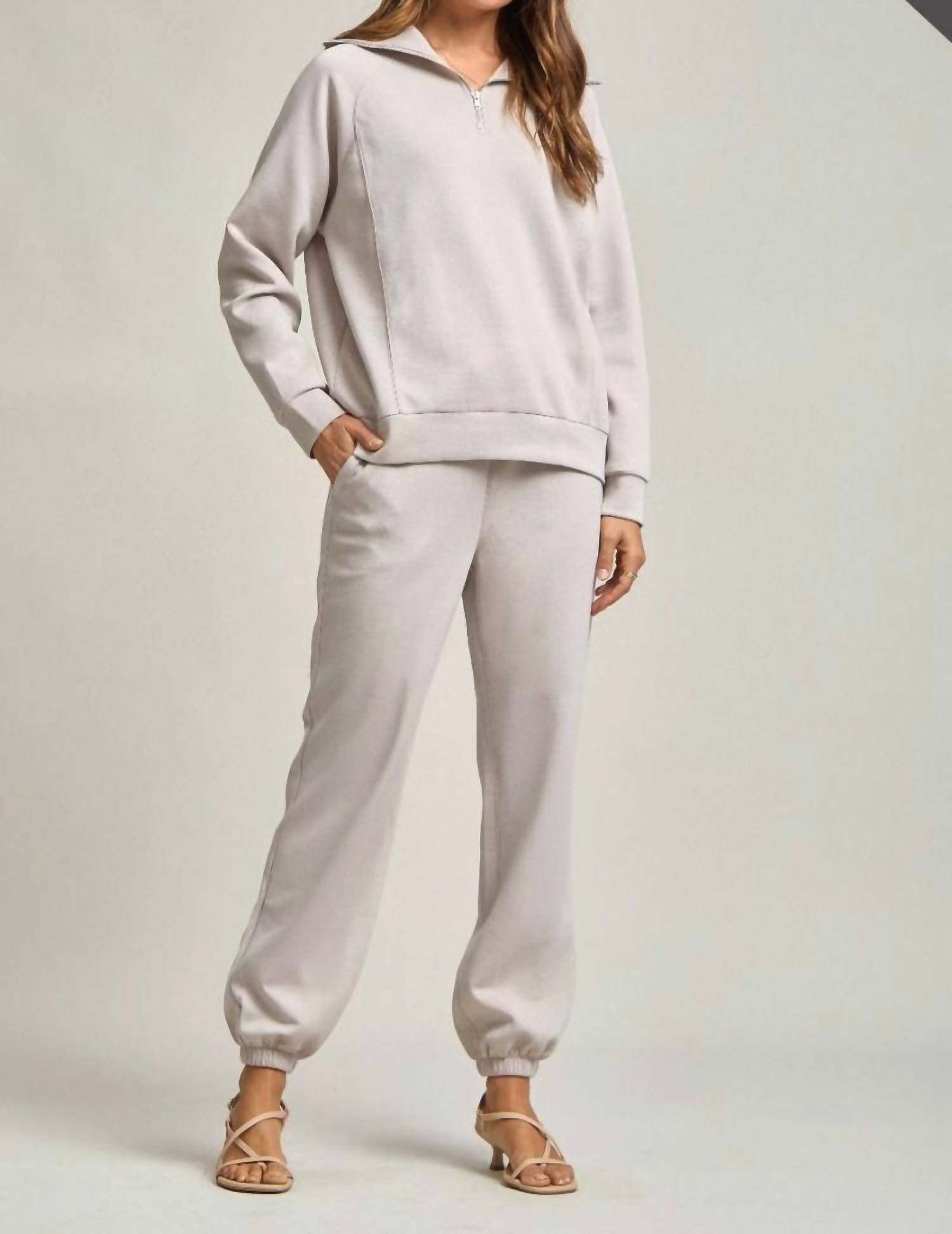Dear Scarlett Hamptons Travel Set in heather gray - women's sleepwear