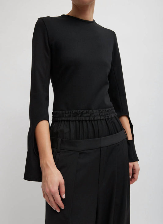Tibi - Compact Ultra Stretch Half Moon Cutout Top