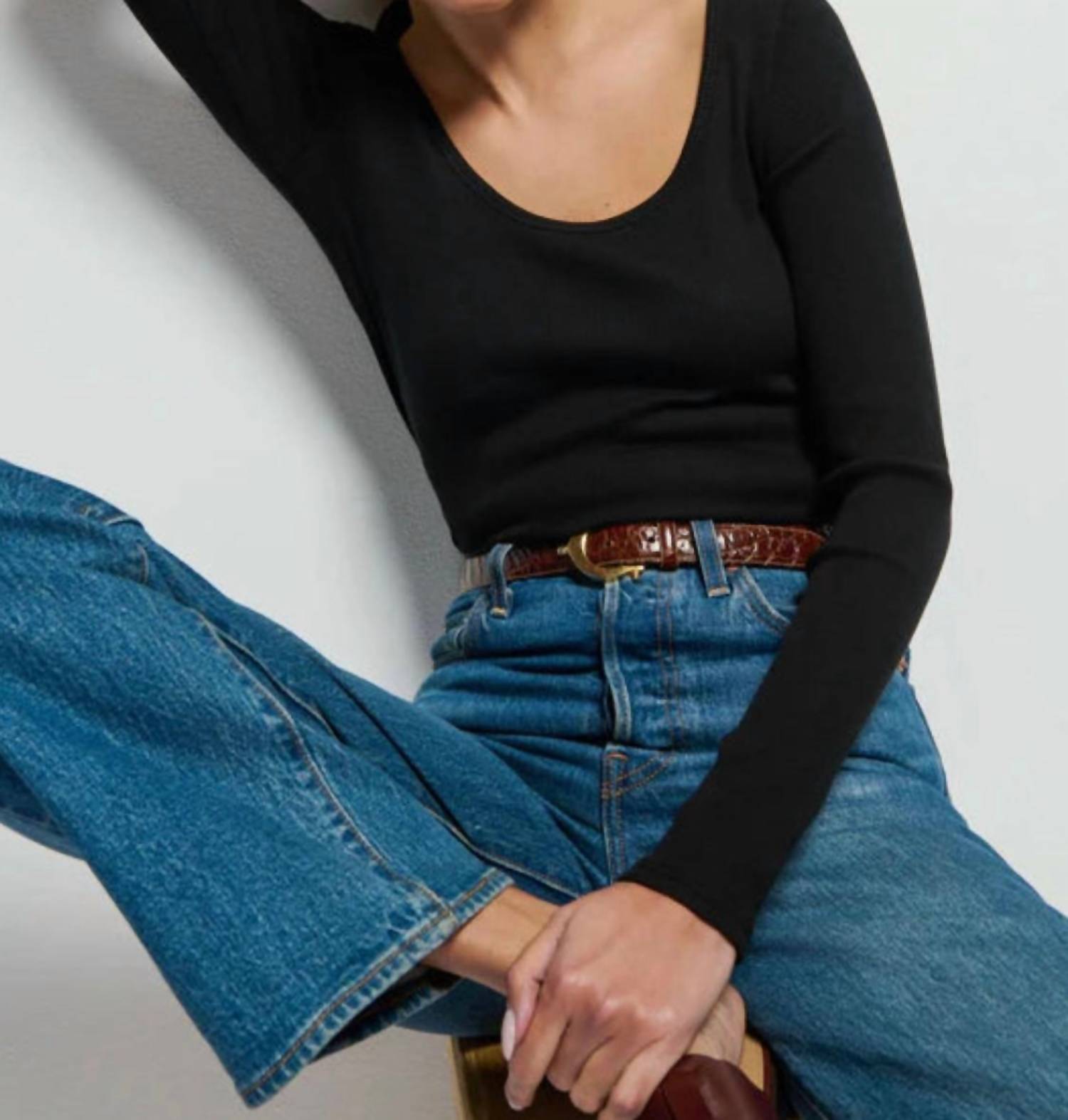 Nation Ltd - Elaine Ribbed Long Sleeve Tee