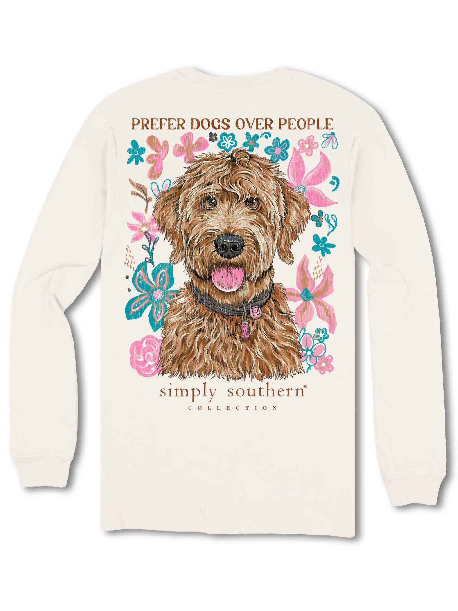 Simply Southern - Youth Dog People Linen Long Sleeve Shirt