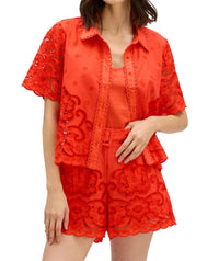 Allison New York - Clyde Cotton Eyelet Shirt