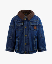 London Fog - Baby Boys Button-front Collared Utility Barn Coat
