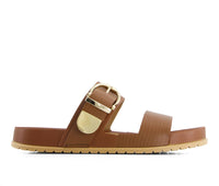 Andrea Women's Double Strap Footbed Sandal in brown - women's sandal