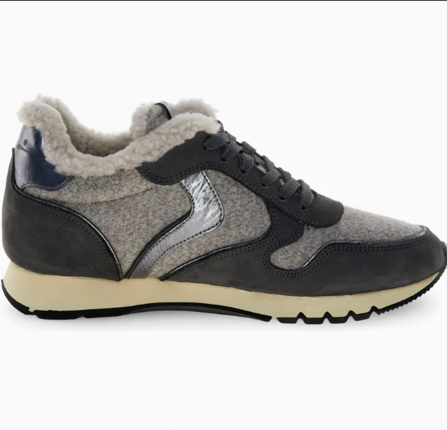 Voile Blanche Women's Julia Pump Shearling Trainers Shoes in gray - women's sneaker