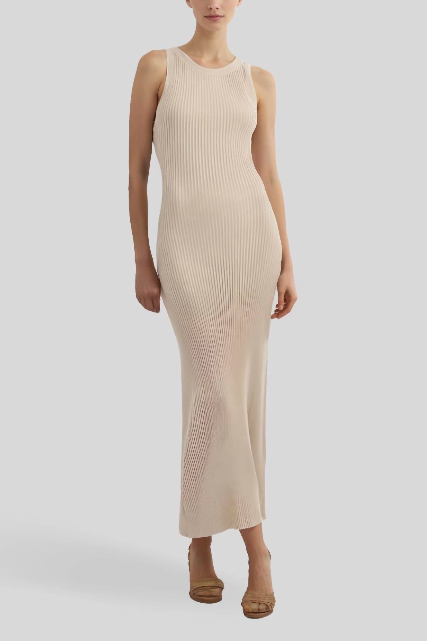Moon River - Women's Knit Sleeveless Maxi Dress