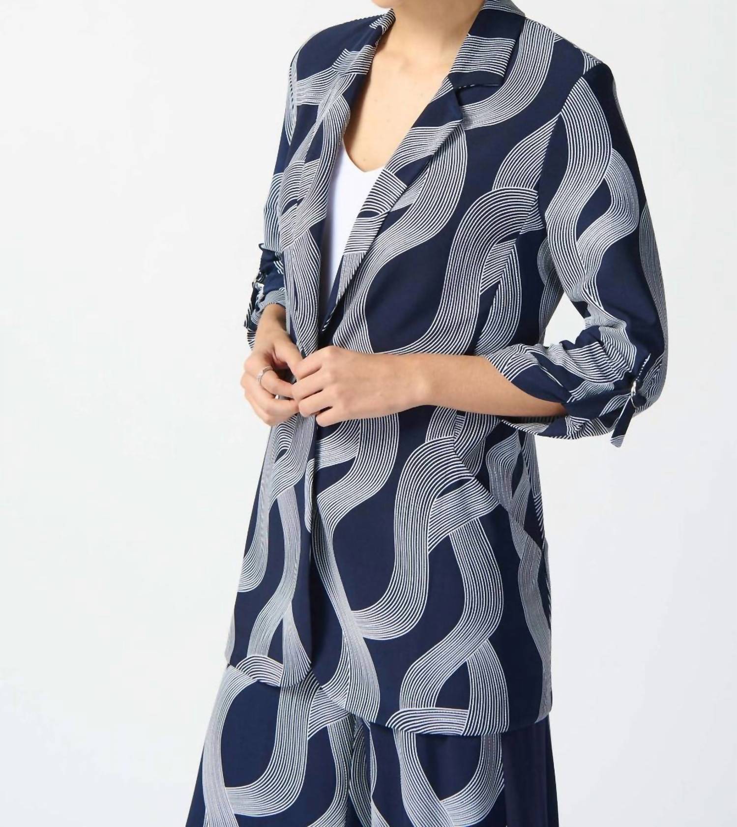 Joseph Ribkoff - Abstract Print Boxy Blazer